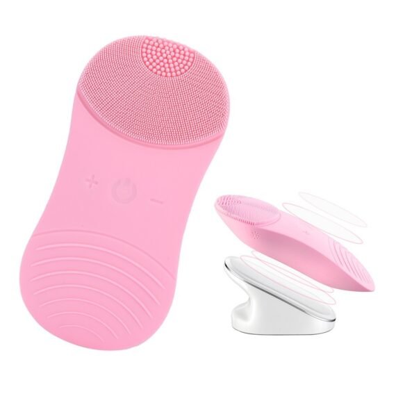 Silicone Facial Cleansing Brush Massage,Beauty Lamp,Wireless Charging,Waterproof