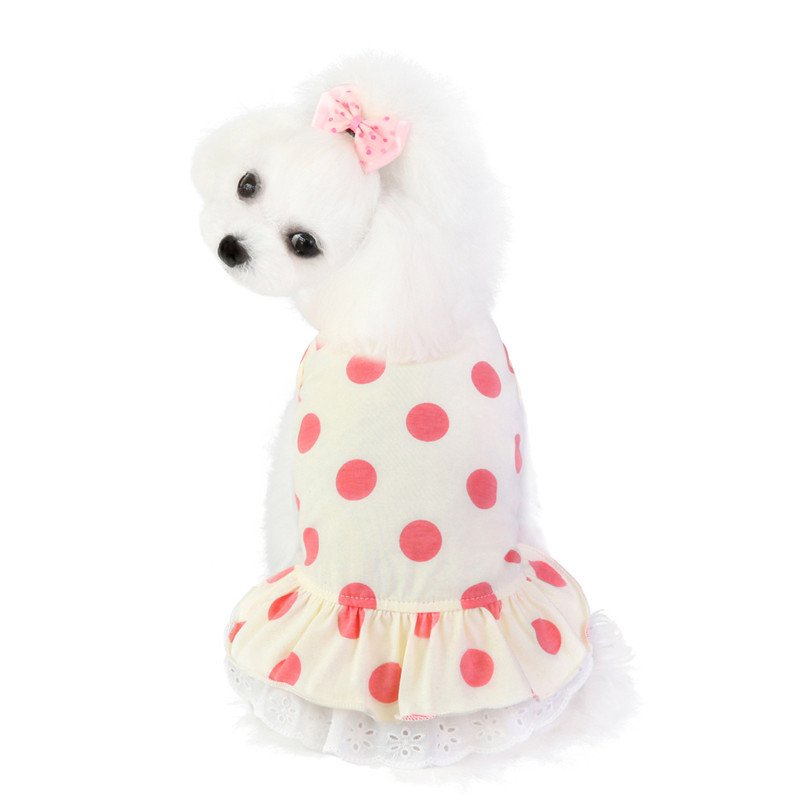 Cute Dog Clothes Lace Polka Dot Pet Supplies