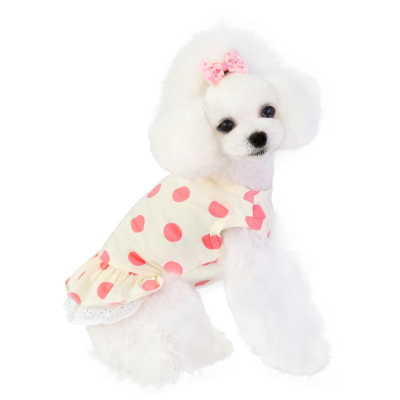 Cute Dog Clothes Lace Polka Dot Pet Supplies