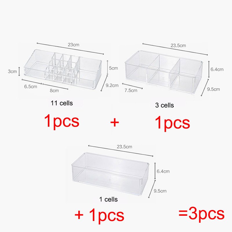 Rectangular New Product Plastic Drawer Small Transparent Storage Box Without Lid