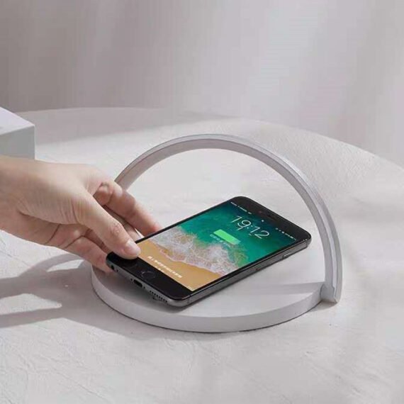 Home Desk Lamp Wireless Charging With Holder Home Desktop Mobile Phone Wireless 10W Fast Charger Multi-Function Bluetooth Speaker Mobile Phone Wireless Charging Dedside Night Light Mobile Phone Holder
