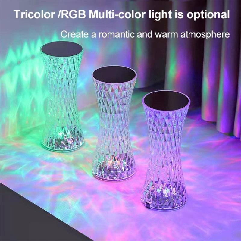 Vase Shape Atmosphere Crystal Lamp Romantic Bedside Diamond Table Lamp Home Christmas Decorations LED Lights