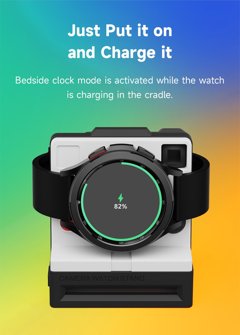 Smart Watch 2022 Galaxy Watch 4 Camera Design Silion Charging Stand Dock For Samsung Smart Galaxy Watch 4