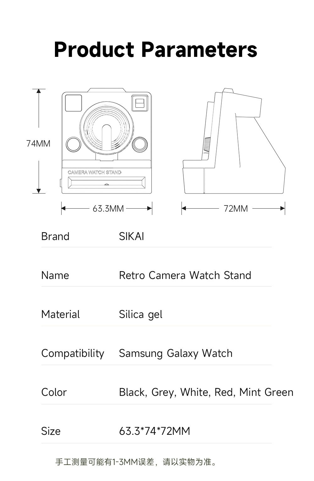 Smart Watch 2022 Galaxy Watch 4 Camera Design Silion Charging Stand Dock For Samsung Smart Galaxy Watch 4