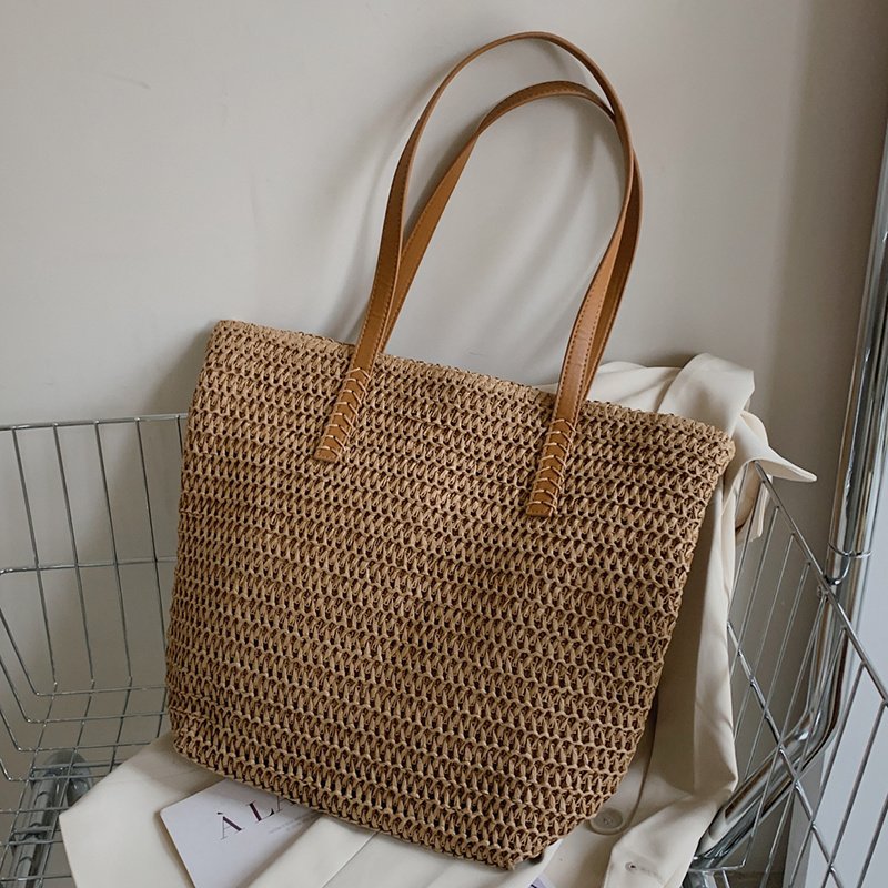 Hand-woven Women's Shoulder Handbag Bohemian 2022 Summer Fashion Straw Beach Tote Bag Travel Shopper Weaving Shopping Bags