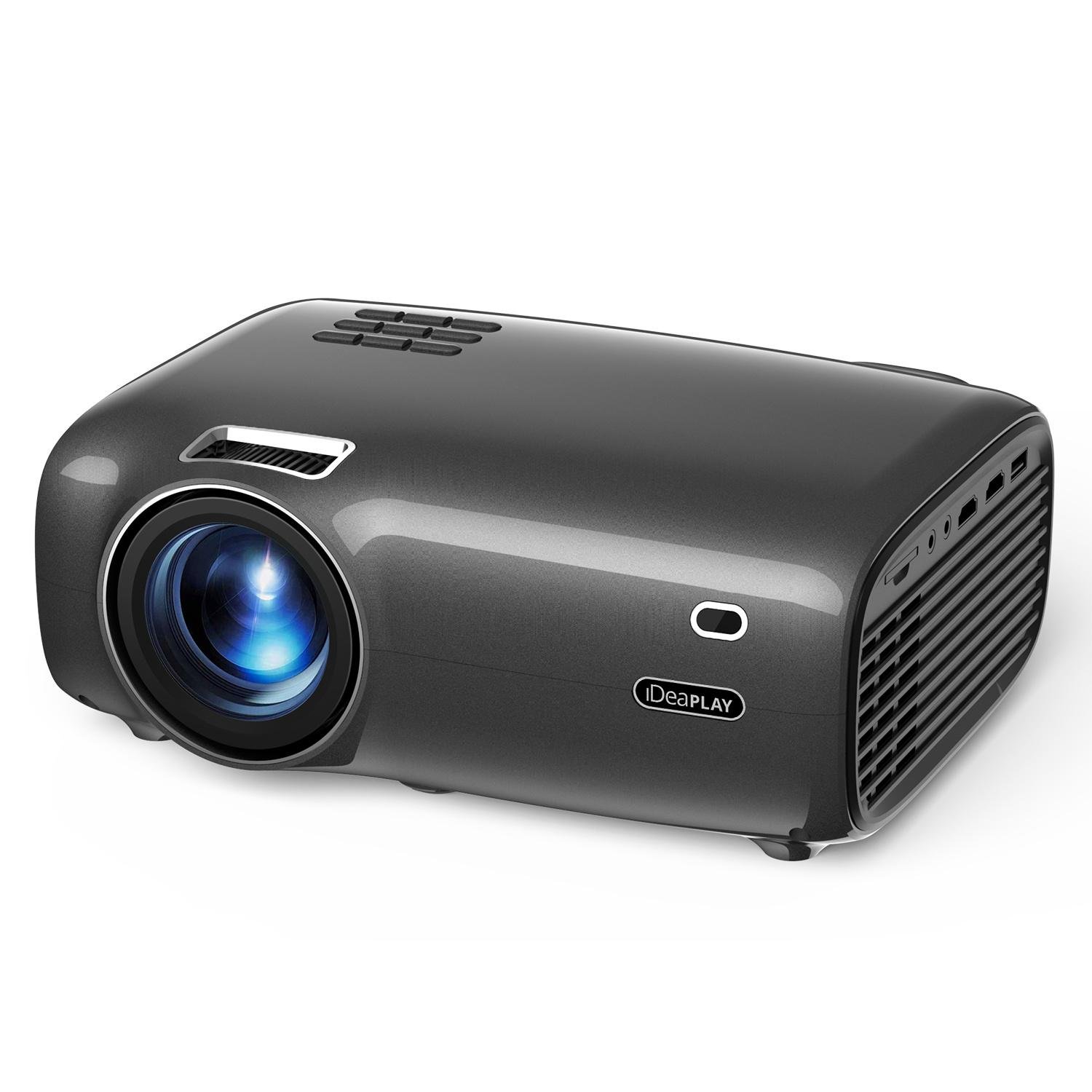 IDEAPLAY PJ20 HD Projector With Native Resolution 1280x720 & Resolution Input Supports 720p 1080i And 1080p Video Projector Compatible With Phone PC TV Stick And PS4