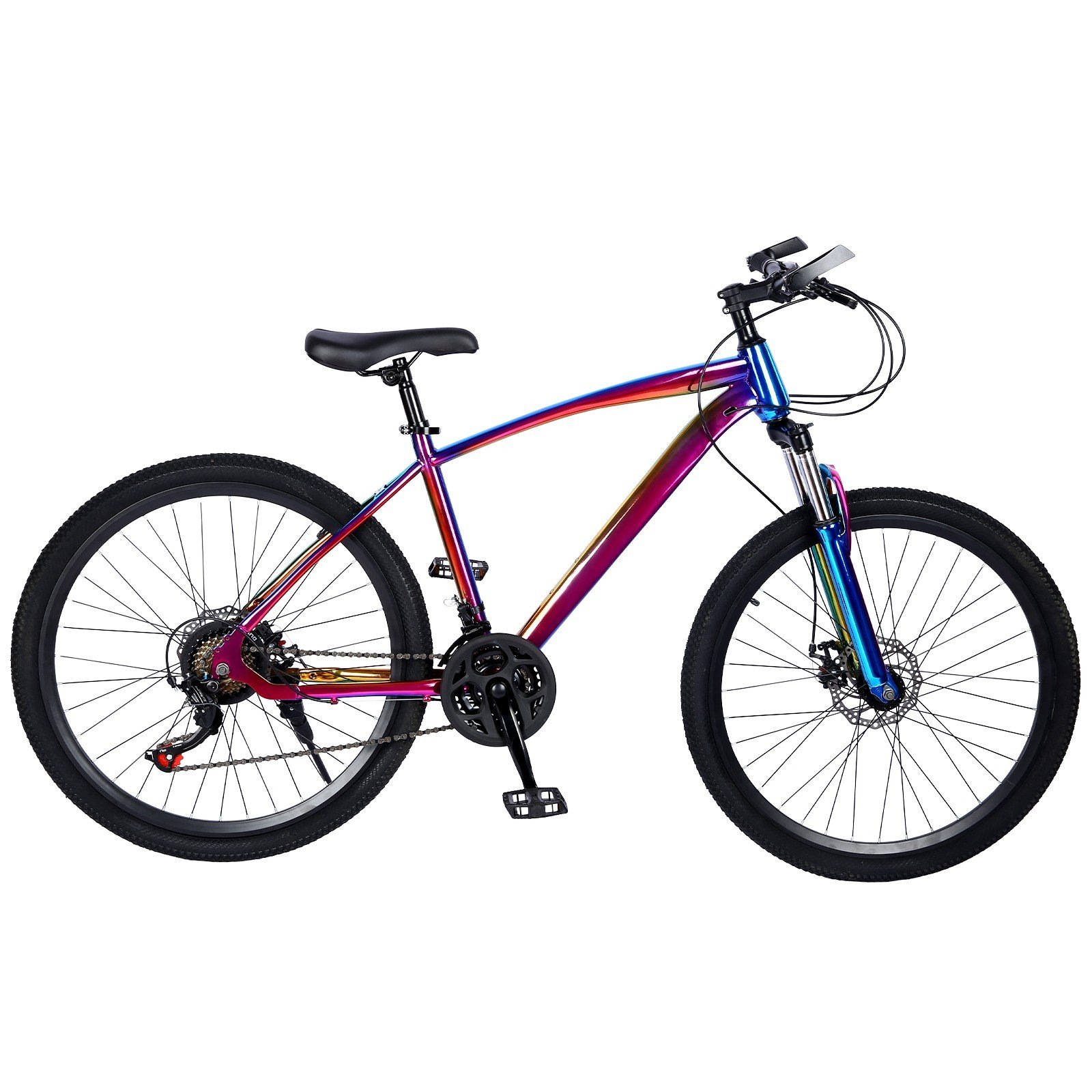 27.5 Inch Mountain Bike With 21 Speed Dual Disc Brakes Full Suspension Non-slip