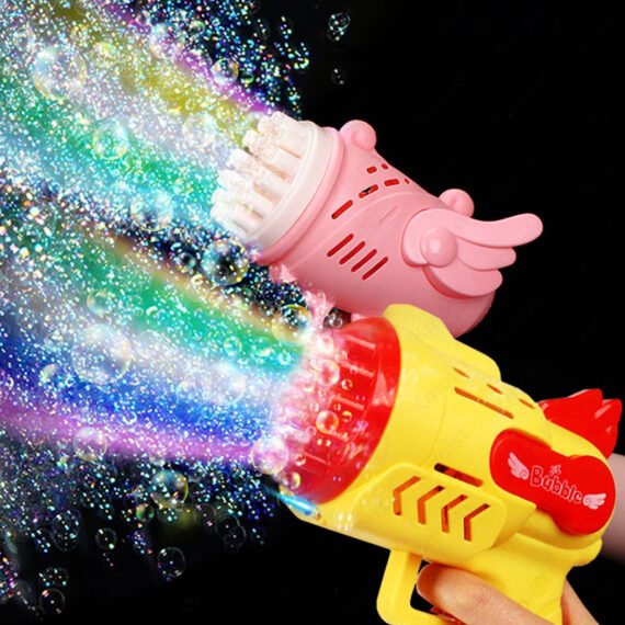 Bubble Gun Kids Toys Electric Automatic Soap Rocket Bubbles Machine Outdoor Wedding Party Toy Children Birthday Gifts