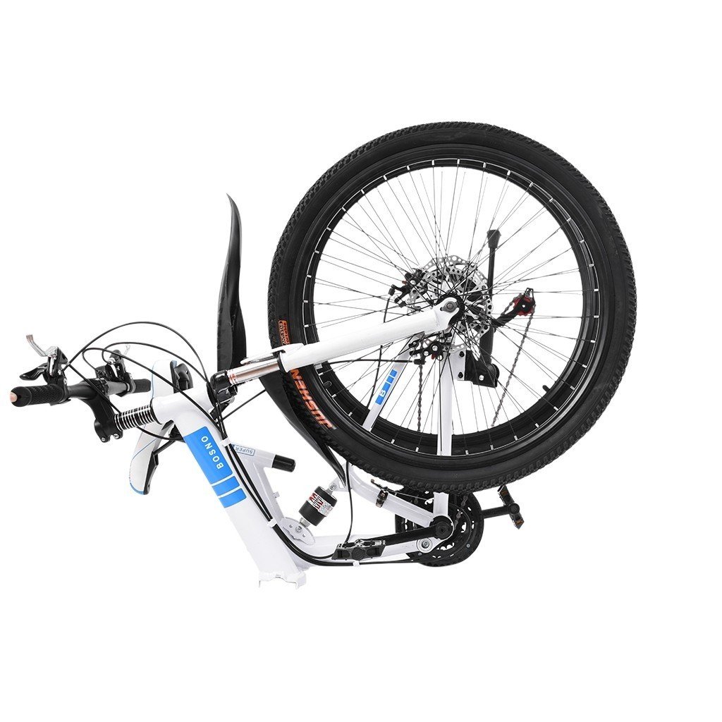 26 Inch Mountain Bike With 21 Speed Dual Disc Brakes Full Suspension Non-slip