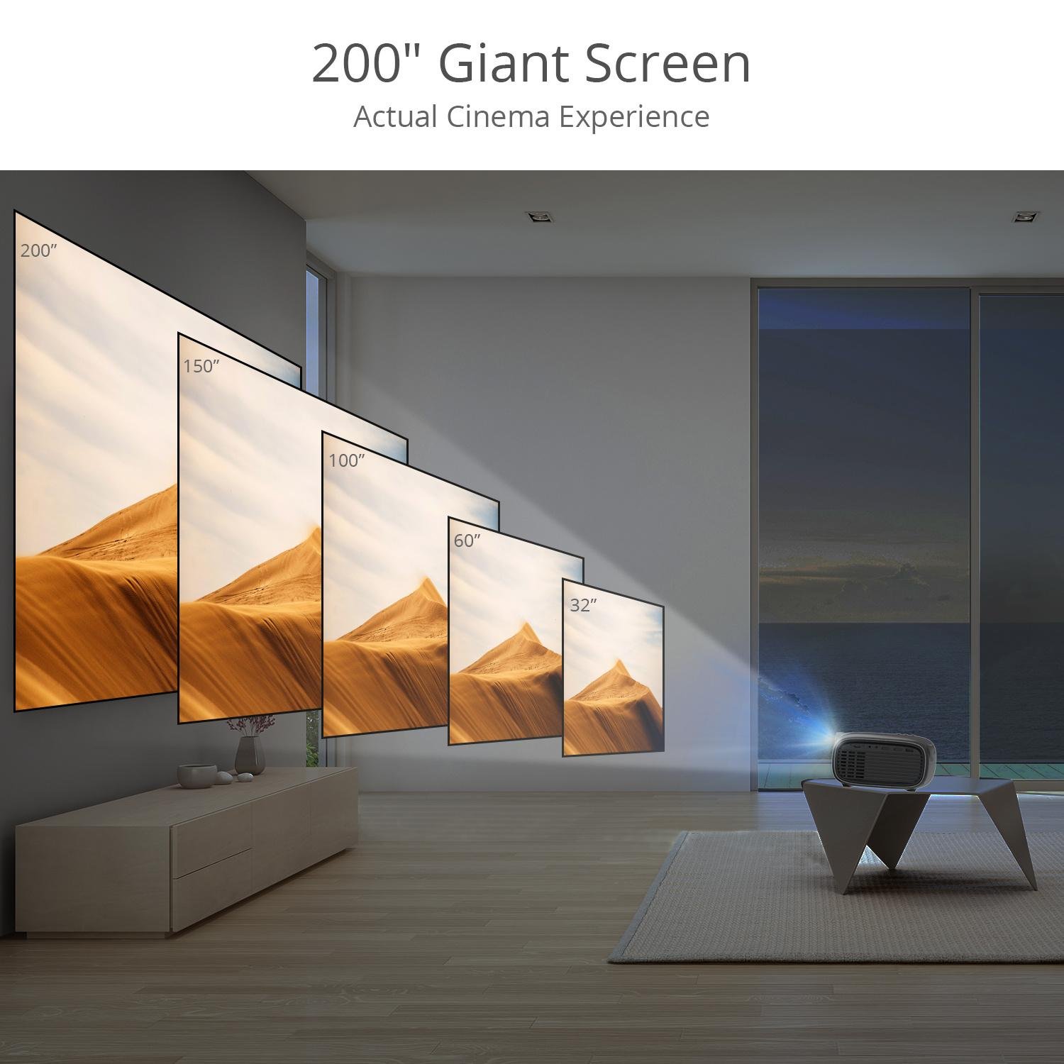 IDEAPLAY PJ20 HD Projector With Native Resolution 1280x720 & Resolution Input Supports 720p 1080i And 1080p Video Projector Compatible With Phone PC TV Stick And PS4