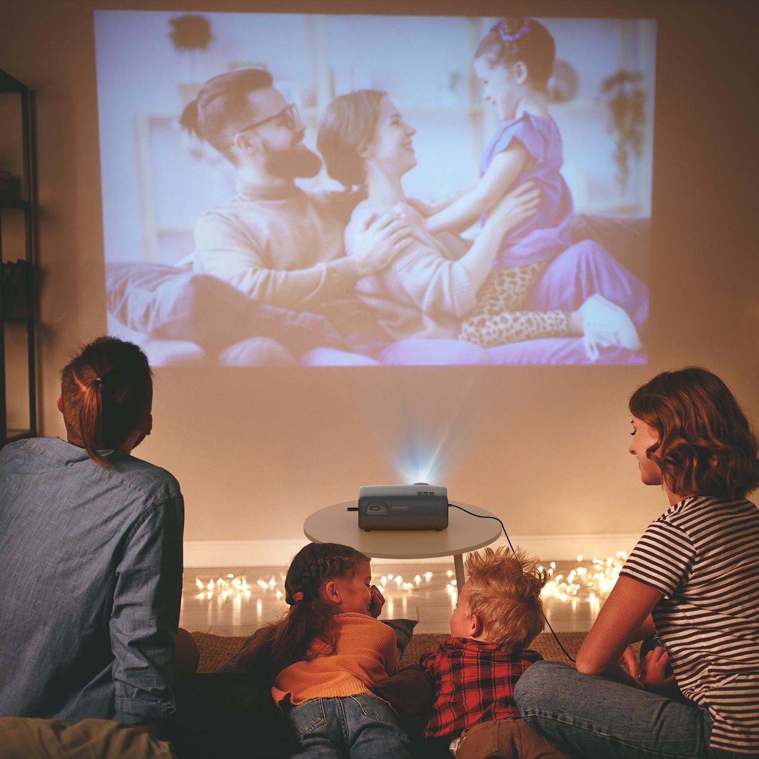 IDEAPLAY PJ20 HD Projector With Native Resolution 1280x720 & Resolution Input Supports 720p 1080i And 1080p Video Projector Compatible With Phone PC TV Stick And PS4